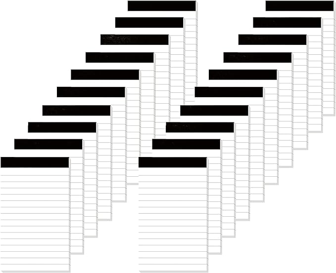 Nichela 20 Pack Small Notepad, 3 x 5 Inch Ultra Quality Note Pads, Server Lined by Nichela