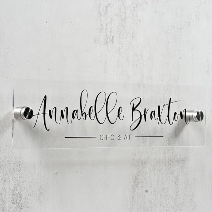 Personalized Office Door Sign, Custom Acrylic Name Plate - Image 2