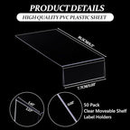 Containlol 50 Pcs Moveable Shelf Label Holders - Image 2