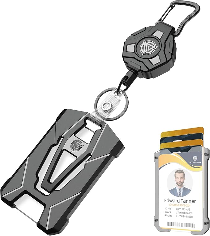 Oaridey Retractable Badge Holders, Heavy Duty Retractable Keychain by OARIDEY