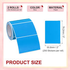PATIKIL 2 x 3 Inch Rectangle Inventory Color Coding Labels 2 Roll, Square - Image 2