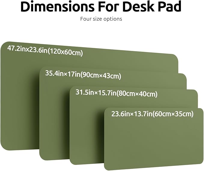 YSAGi Leather Desk Protector, Office Mat, Large Mouse Mat, Non-Slip PU Leather - Image 8