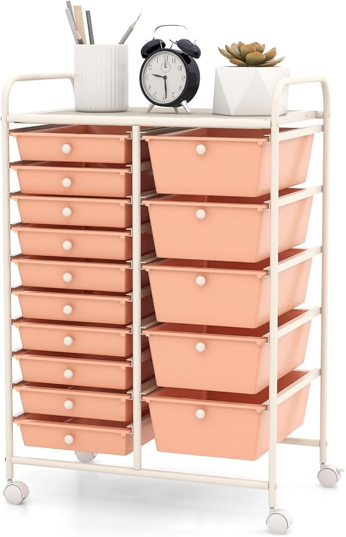 GLACER 15 Drawers Rolling Cart, Storage Cart by GLACERGrowupinhappiness