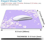 IMAYONDIA Cute Purple Mouse Pad, Floral Flowers Mouse Pad, Sakura Cherry - Image 2