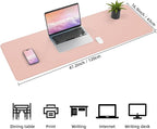 Large Desk Mat -47.2" x 17.5" Leather Desk Pad Protector - Image 2