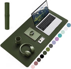 YSAGi Non-Slip Leather Desk Pad, Waterproof Laptop Computer Desk Keyboard Mat by YSAGi