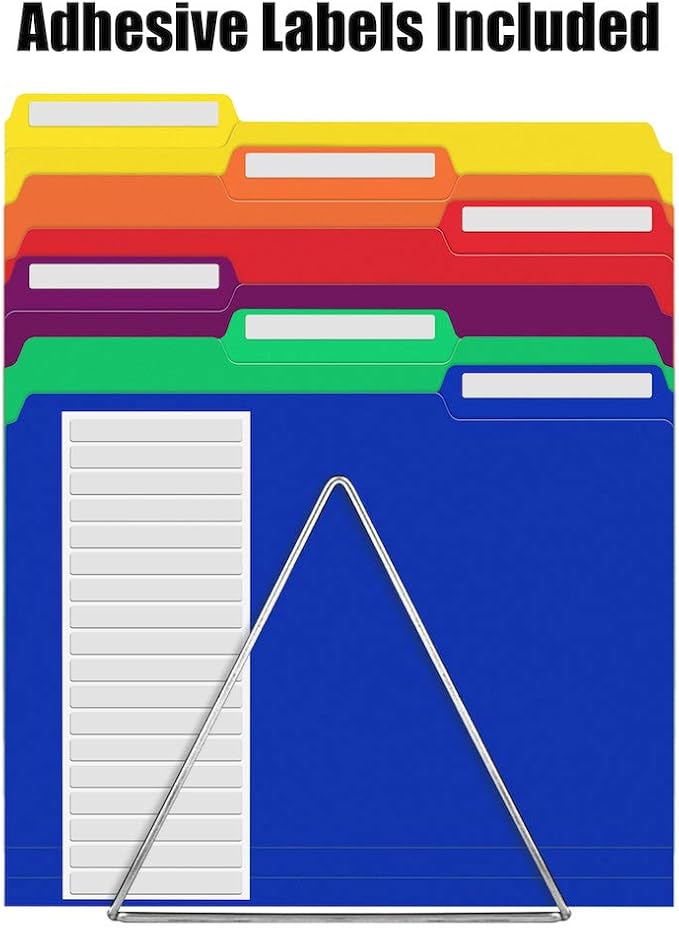 36 Pack Plastic File Folders Colored - Image 3