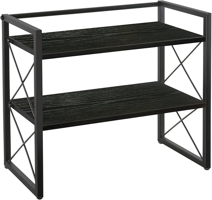 YINMIT Desktop Shelf Organizer, 2 Tier Office Shelves, Wood Desk Organizer - Image 9