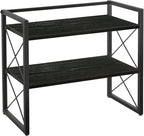 YINMIT Desktop Shelf Organizer, 2 Tier Office Shelves, Wood Desk Organizer - Image 9