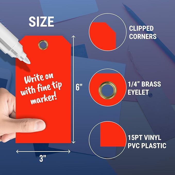 Tags 4 Less 15 Mil Waterproof Plastic Tags, Outdoor Tagging, Equipment Labeling - Image 3