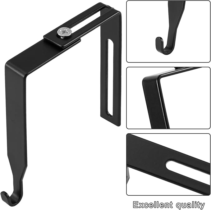 Amylove 12 Pcs Adjustable Cubicle Hanger Universal Partition Metal Cubicle - Image 4