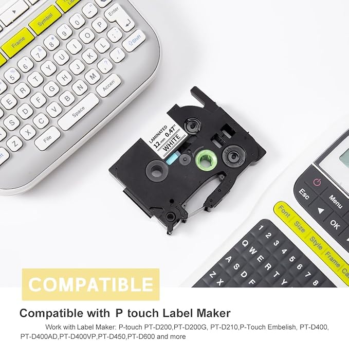 COLORTY Replacement for Brother P-Touch Label Maker Tape TZe 12mm 0.47 - Image 2