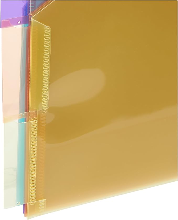 Amazon Basics Tab Dividers for 3 Ring Binder, Two Pocket, Letter Size - Image 2