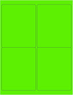 NextDayLabels - 8-1/2 x 11 Neon Color High Light Fluorescent Labels by NextDayLabels