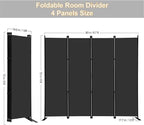 MAYOLIAH 4 Panel Room Divider Screen 6Ft Tall Foldable Privacy Dividers Indoor - Image 4