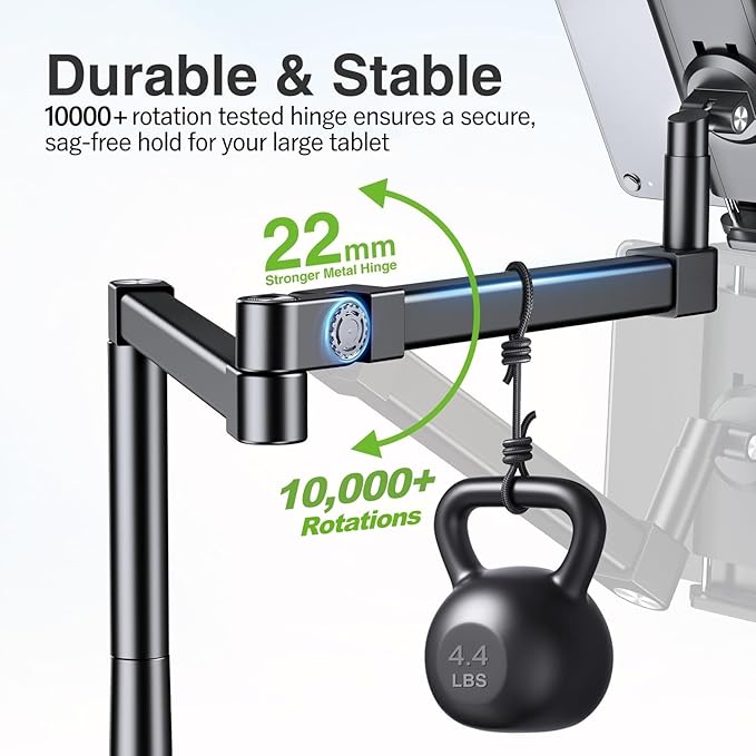 elitehood 28in Long Arm iPad Desk Mount, Heavy Duty Aluminum Tablet Arm Mount - Image 5