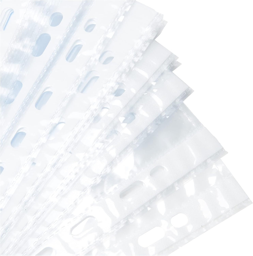 OXFORD Pack of 50 A4 Smooth Perforated Plastic Sleeves 5/100 Thickness Colourless