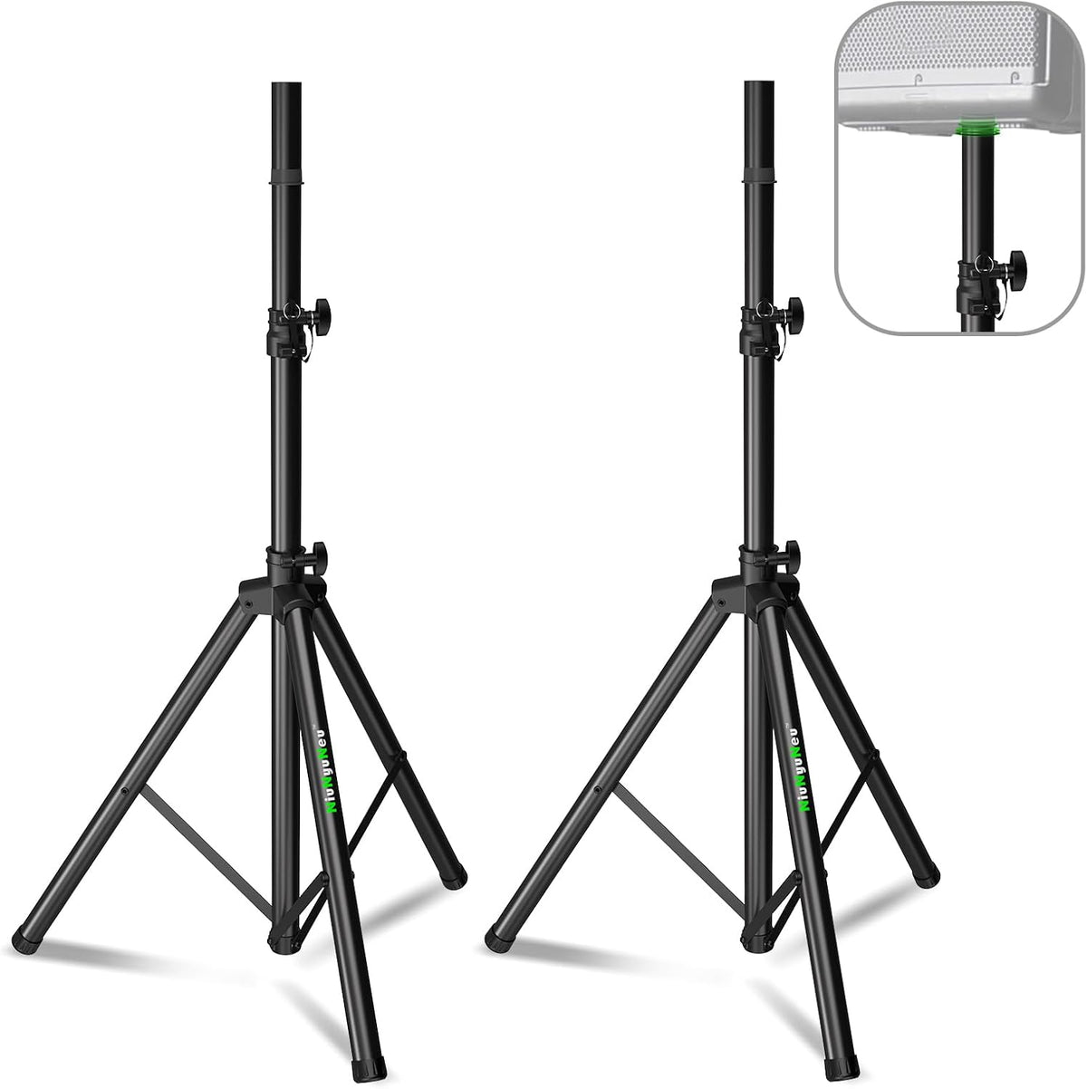 Pair of Speaker Tripod Stands 43.7"-70.8" PA DJ 35mm Mount Insert