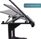 Stand Up Desk Store Adjustable Height and Angle Drafting Table Drawing Desk with Large Surface (Black Frame/Black Top, 40" W X 26" D)