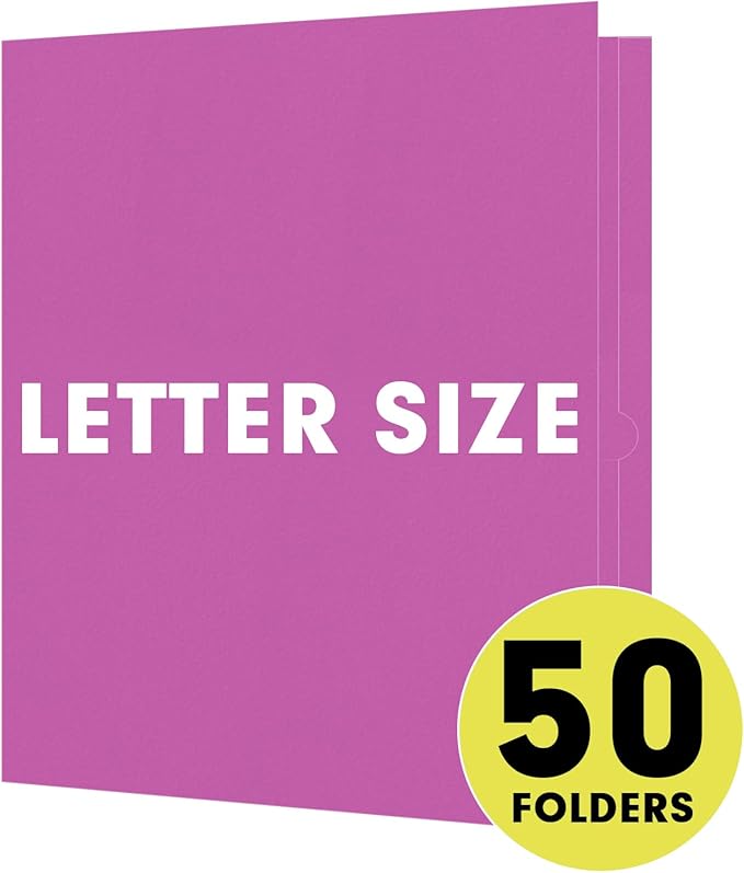 Two Pocket Folders, RAZCC 50 Pack 2 Pocket Folders Fit Letter Size Paper - Image 5