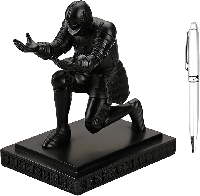 Amoysanli Knight Pen Holder Desk Organizers and Accessories Desk Decor Resin - Image 2