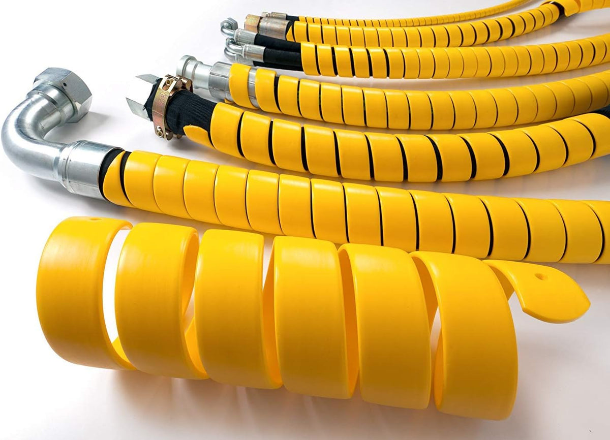 Electriduct 1" Heavy Duty Spiral Wrap Hose Protector - 25 Feet - Black