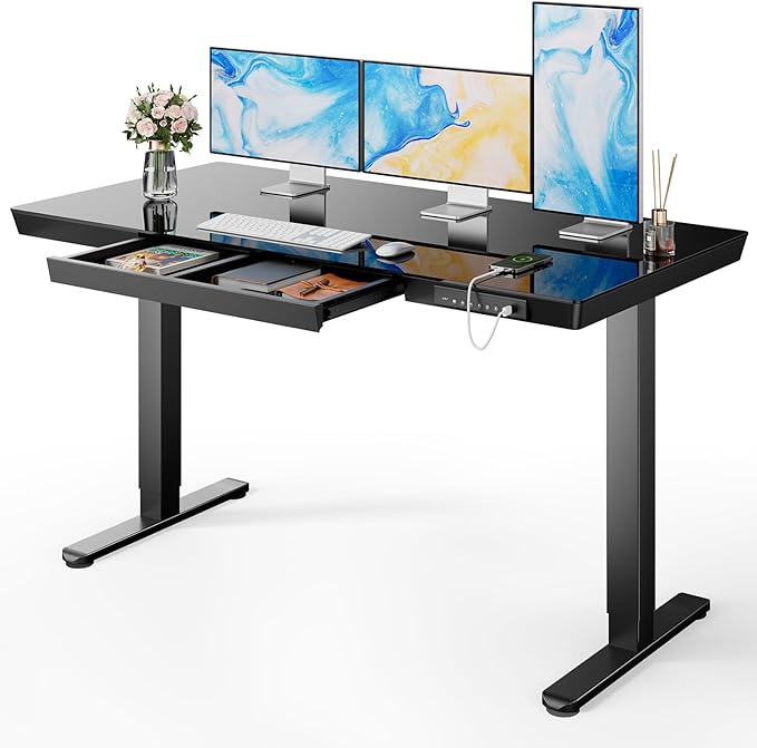 Marsail Glass Standing Desk by Marsail
