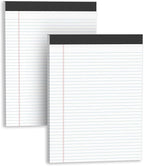 Legal Pads 8.5 X11, Narrow Ruled Notepads, 2 Pack, 50 Sheet/Pad, Tear Off by Glyanlee