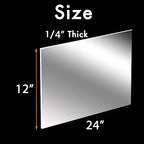 CALPALMY 12 x 24 Inch Clear Acrylic Sheets 1/4" Thick Plexiglass; Use - Image 2