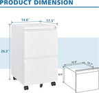 BYNSOE 2 Drawers File Cabinet - Image 3
