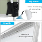 DexBoard 2-Pack 36 x 24 Inch Magnetic Dry Erase Easel Tripod Stand, Height - Image 4