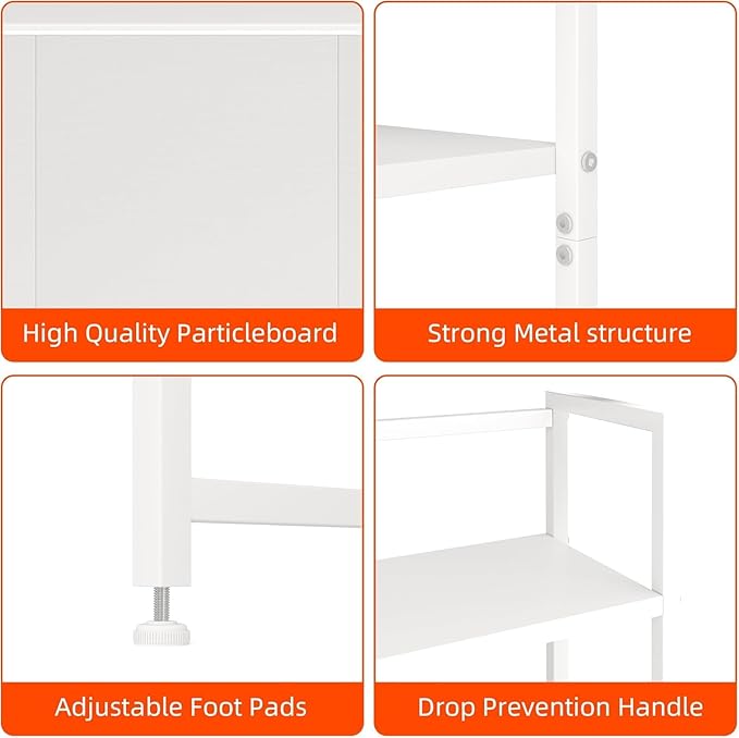 Desk Shelf with Drawer, 41.3" Desktop Organizer Shelf, Desk Hutch - Image 8
