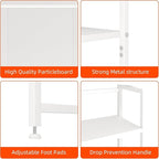 Desk Shelf with Drawer, 41.3" Desktop Organizer Shelf, Desk Hutch - Image 8