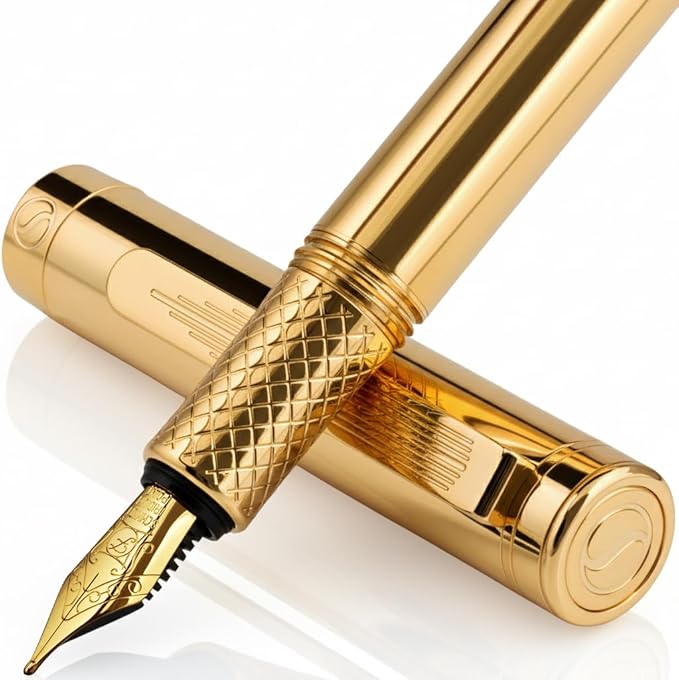 Scriveiner Gold Luxury Fountain Pen by Scriveiner