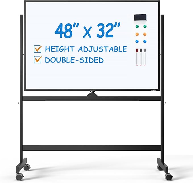 TSJ OFFICE Large Rolling Whiteboard by TSJOFFICE
