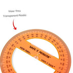 hand2mind Clear 4” Safe-T 360 Degree Protractor Set, Circle Protractor - Image 6