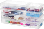 novelinks Stackable Plastic Clear Storage Box Containers - Image 2