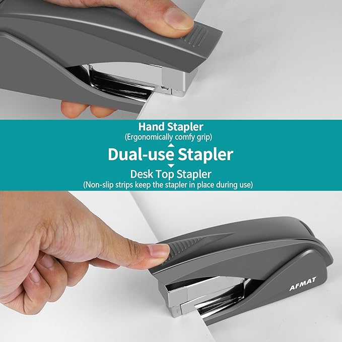 AFMAT Effortless Stapler for Desk, 50 Sheet Desktop Stapler, Ergonomic Office - Image 6