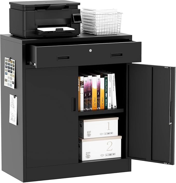 TaskStorz Metal Storage Cabinet 36" H, Garage Storage Cabinet by TaskStorz