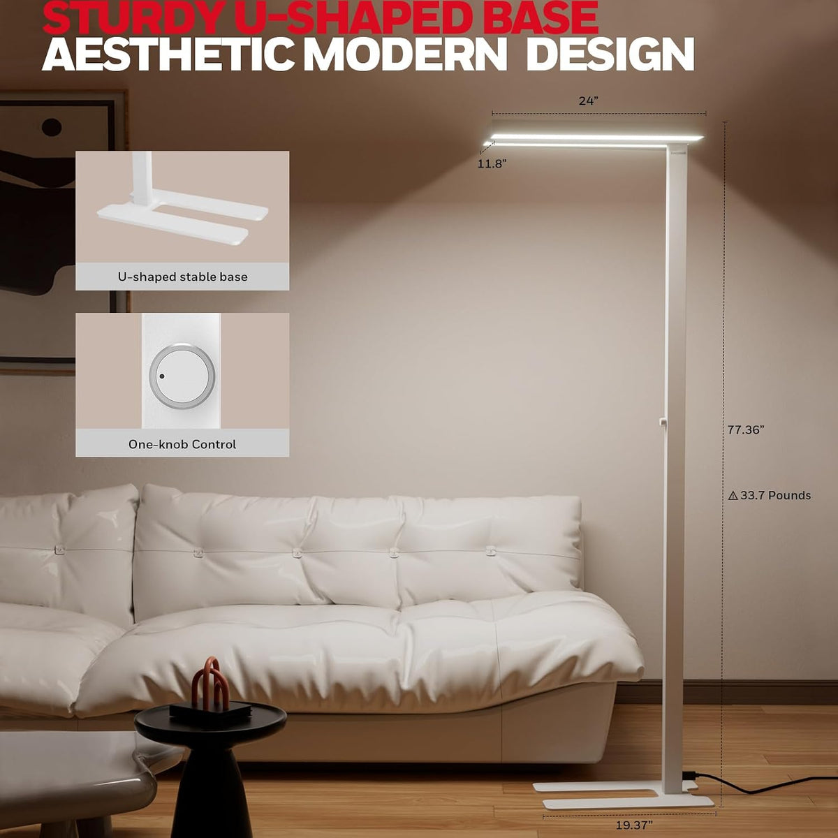 Honeywell 02E LED Floor Lamp, 16000LM Sunturalux Eye Caring Standing Light