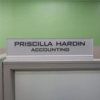 Printex Design - Personalized Office CUBICLE Name Plate & Sign. Modern Aluminum - Image 3