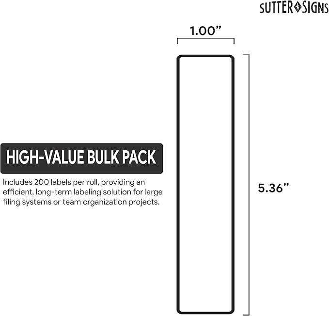 Binder Spine Labels, Perforated Self Adhesive Sticker Labels - Image 2