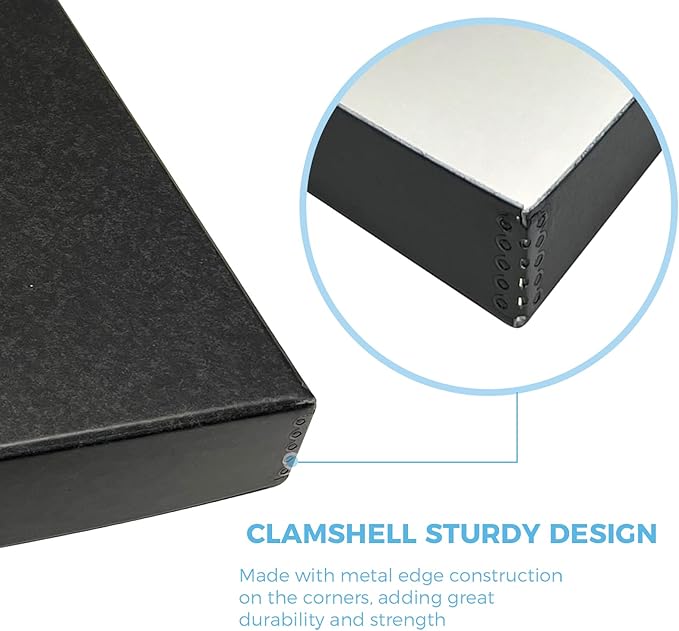 Lineco, Archival Folio Storage Box. Acid-Free, Metal Edge Boxboard, Clamshell - Image 4
