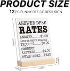 Funny Office Decor Desk Signs, 12 Different Cards Desktop Novelty, Boss Day - Image 3