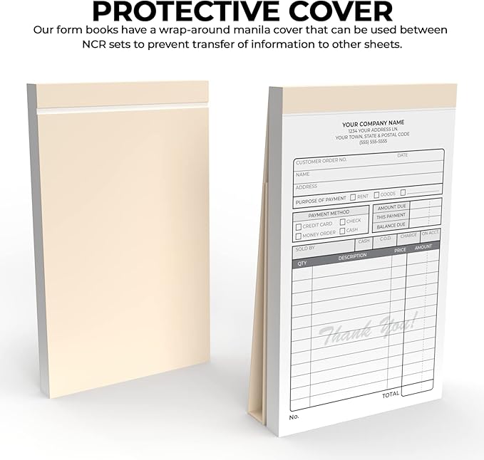Custom 4.25" x 7" Carbonless NCR Books in 2-Part Duplicate Invoices, Work Orders - Image 3