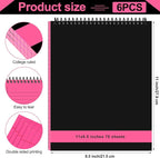 Resurhang 6 Pcs Legal Pad Top Spiral Bound Notebook 70 Sheets Double Sided - Image 2