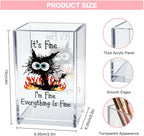 Vgrti It's Fine I'm Fine Acrylic Cosmetic Pencil Pen Holder Cup, Funny Black - Image 2