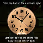 FAMICOZY 4.5" No Ticking Analog Alarm Clock, Silent Readable - Image 5