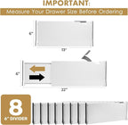 RAPTUROUS Adjustable Deep Drawer Divider – 6" Tall, Expandable 13-22", Non-Slip - Image 2