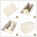 Bagnizer Large 22 Quart Linen Fabric Foldable Storage Bin Cube Organizer Basket - Image 6